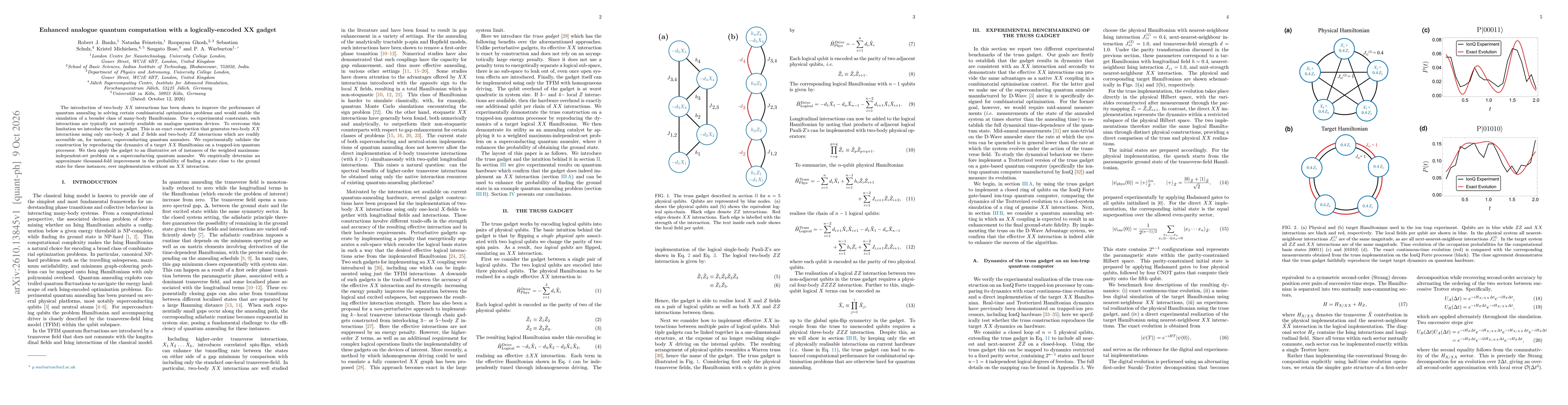Thumbnail for Enhanced analogue quantum computation with a logically-encoded XX gadget