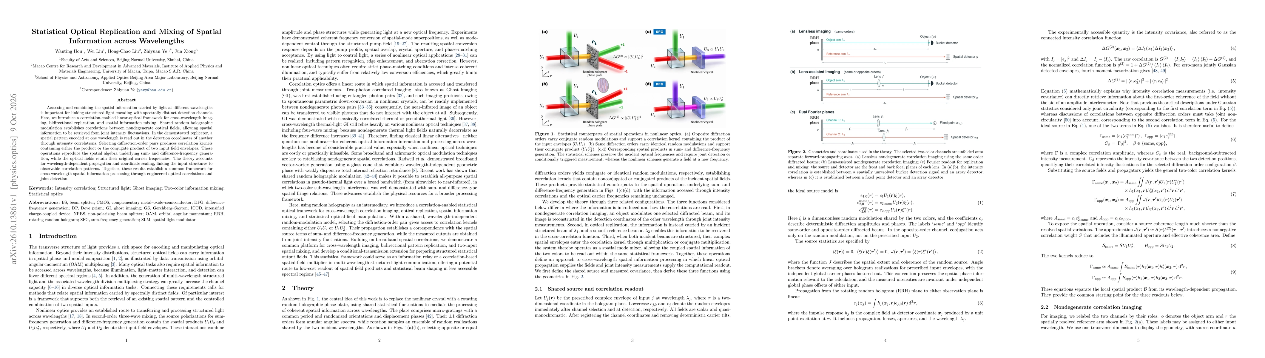 Thumbnail for Statistical Optical Replication and Mixing of Spatial Information across Wavelengths
