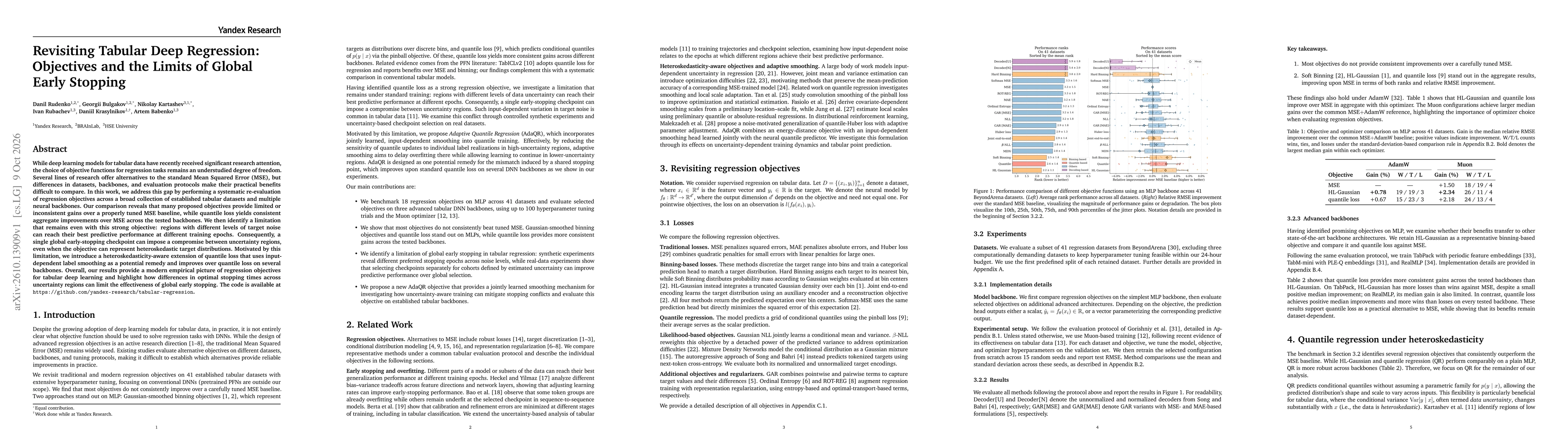 Thumbnail for Revisiting Tabular Deep Regression: Objectives and the Limits of Global Early Stopping
