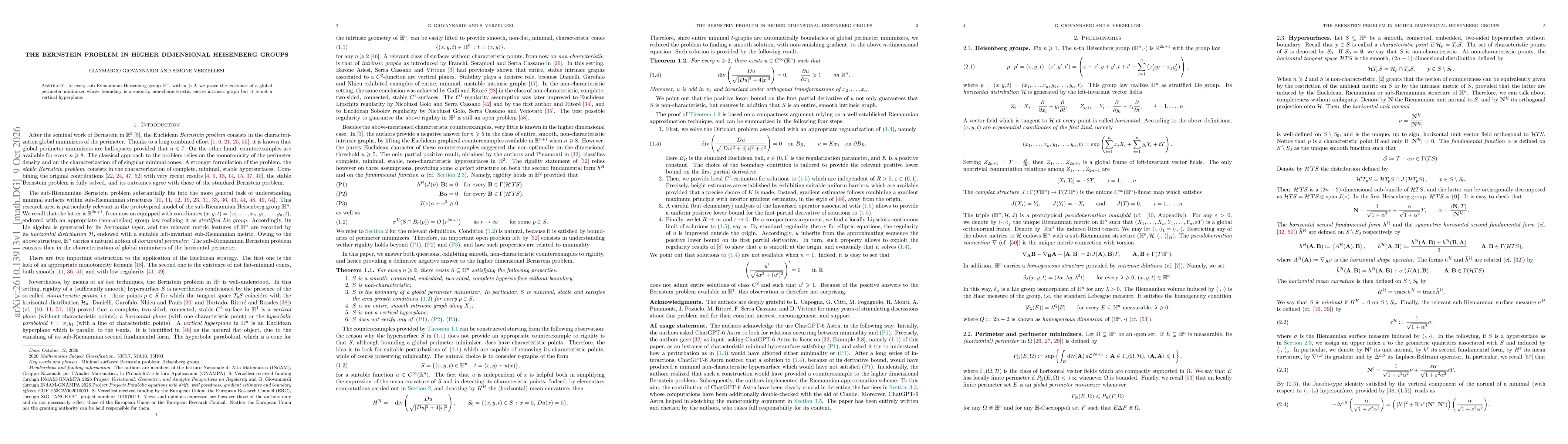 Thumbnail for The Bernstein problem in higher dimensional Heisenberg groups