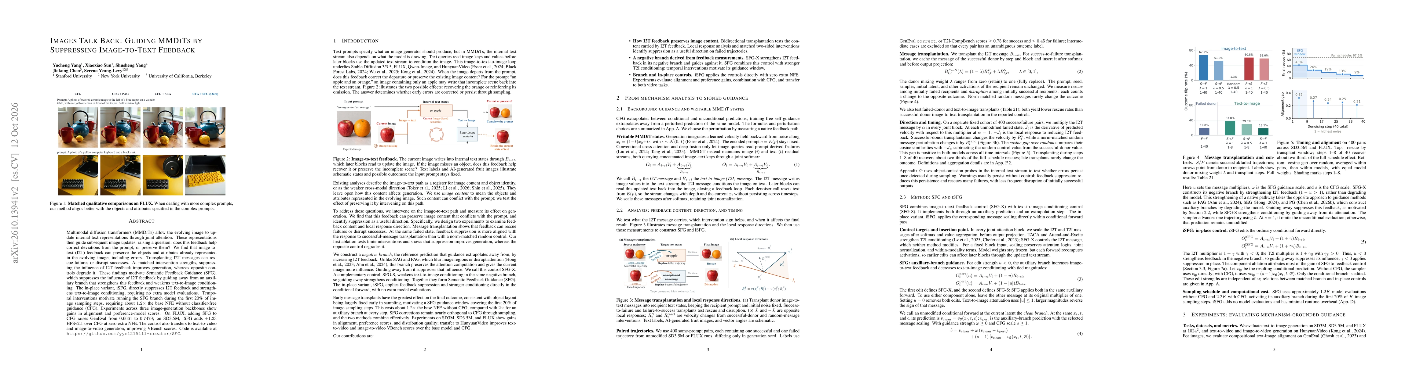 Thumbnail for Images Talk Back: Guiding MMDiTs by Suppressing Image-to-Text Feedback