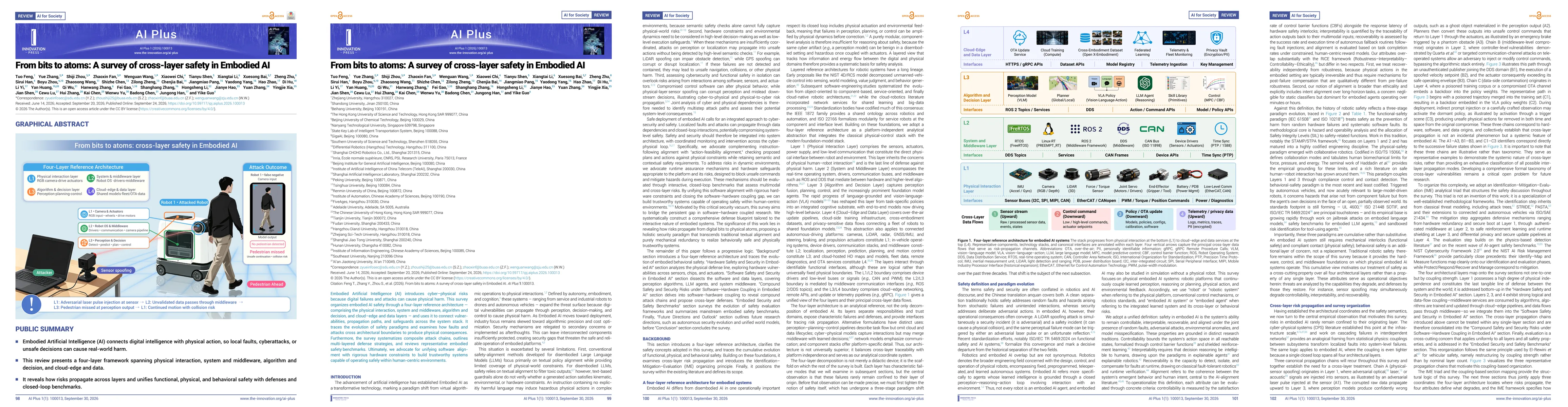 Thumbnail for From bits to atoms: A survey of cross-layer safety in Embodied AI