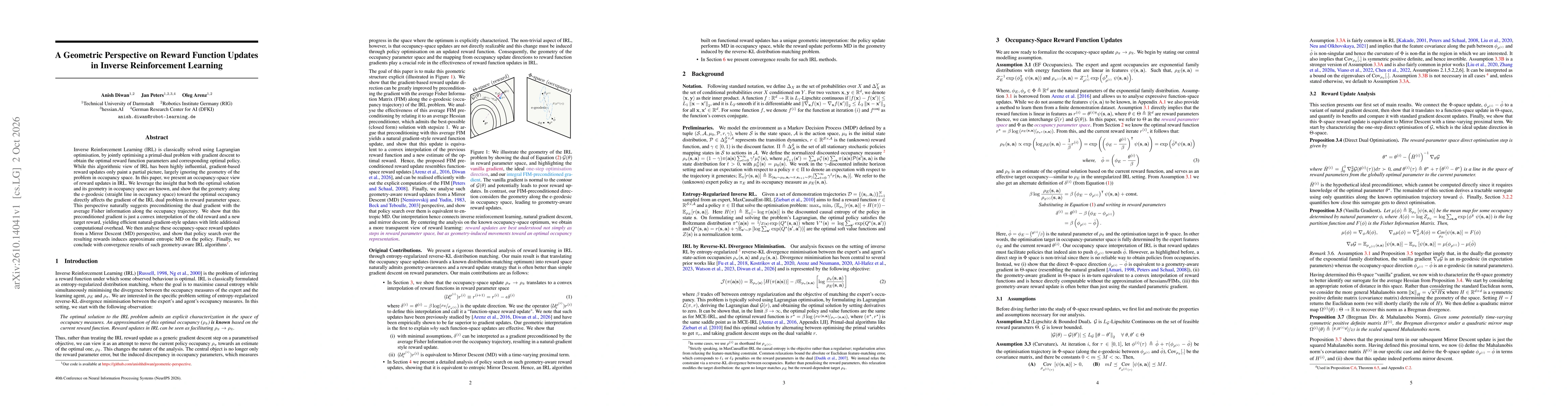 Thumbnail for A Geometric Perspective on Reward Function Updates in Inverse Reinforcement Learning