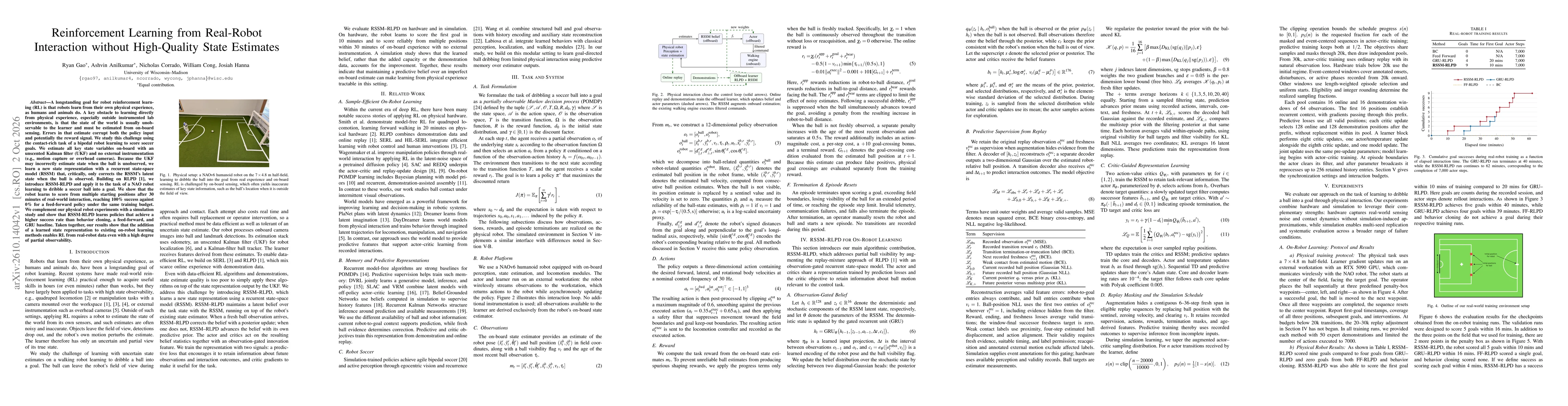 Thumbnail for Reinforcement Learning from Real-Robot Interaction without High-Quality State Estimates