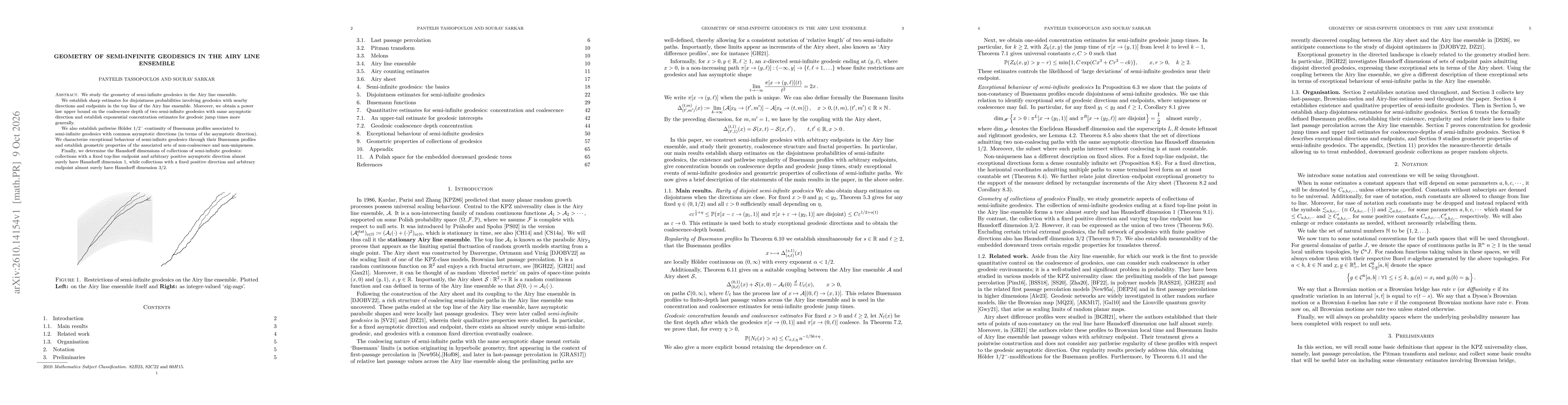 Thumbnail for Geometry of semi-infinite geodesics in the Airy line ensemble