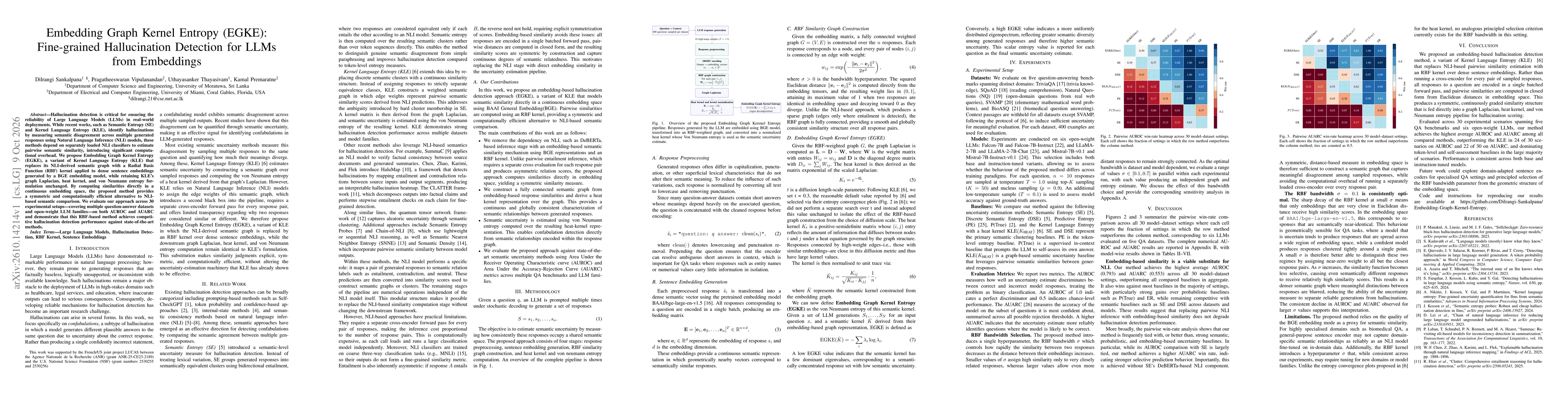 Thumbnail for Embedding Graph Kernel Entropy (EGKE): Fine-grained Hallucination Detection for LLMs from Embeddings