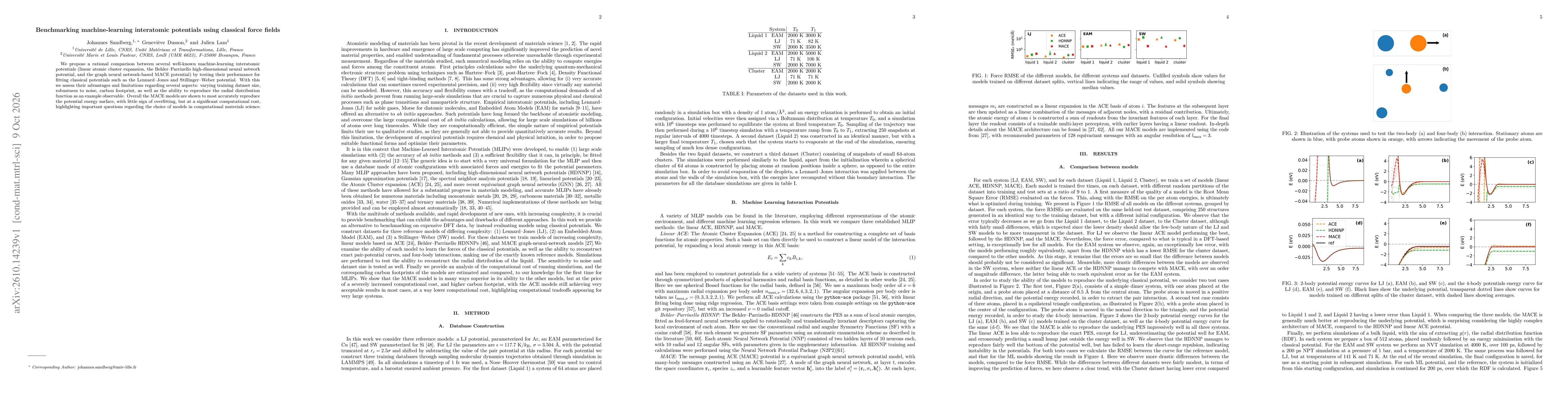 Thumbnail for Benchmarking machine-learning interatomic potentials using classical force fields