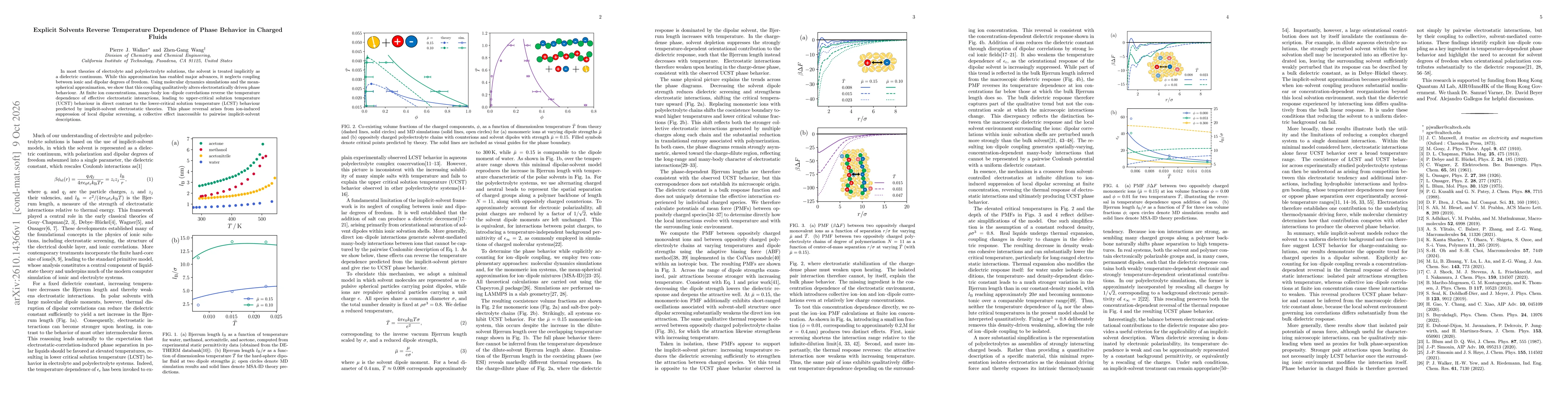 Thumbnail for Explicit Solvents Reverse Temperature Dependence of Phase Behavior in Charged Fluids