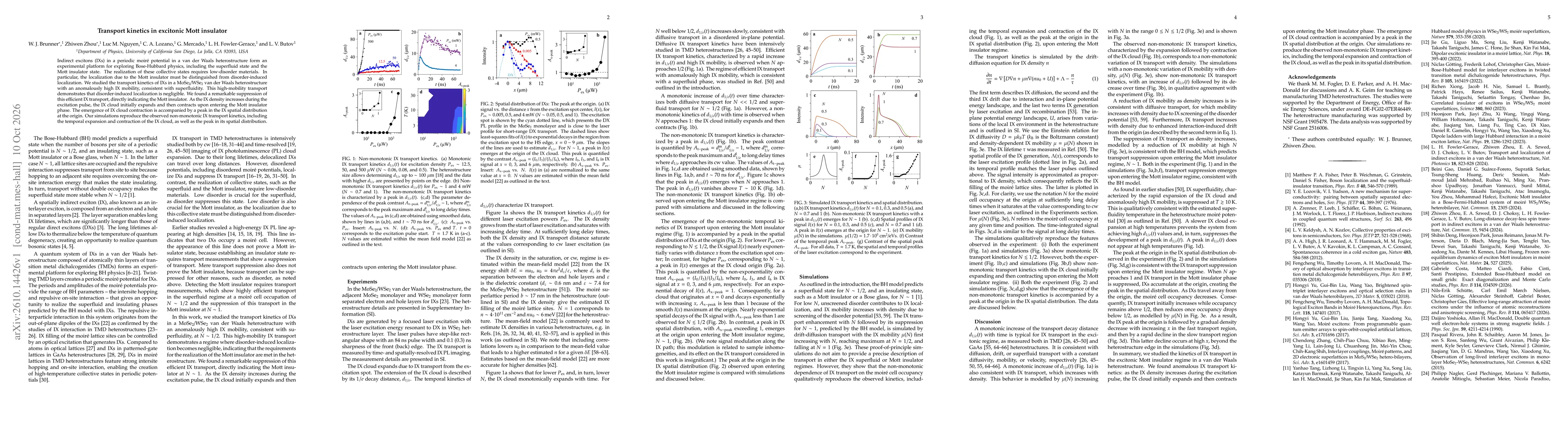 Thumbnail for Transport kinetics in excitonic Mott insulator