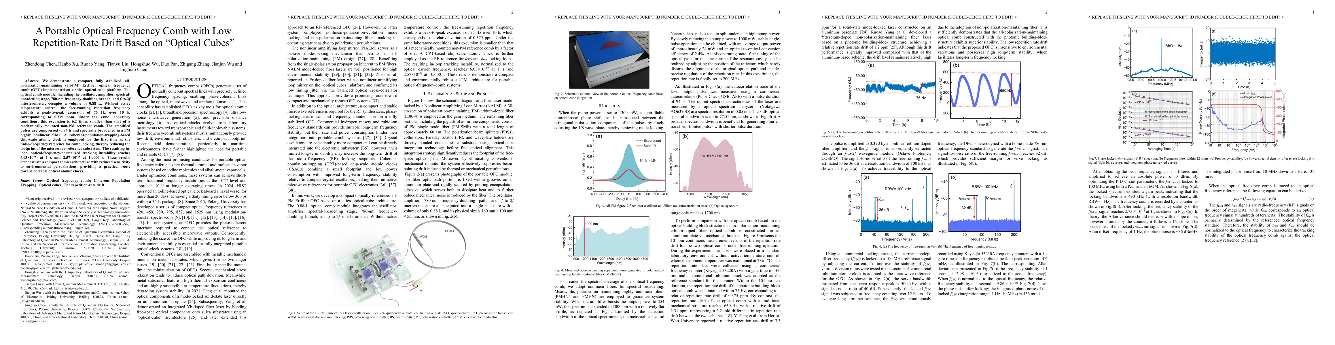 Thumbnail for A Portable Optical Frequency Comb with Low Repetition-Rate Drift Based on "Optical Cubes"
