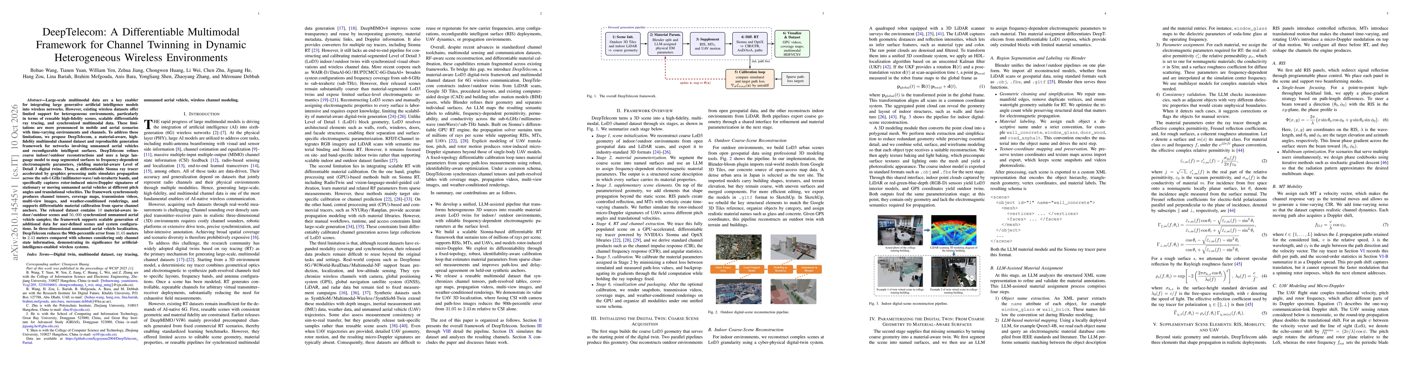 Thumbnail for DeepTelecom: A Differentiable Multimodal Framework for Channel Twinning in Dynamic Heterogeneous Wireless Environments