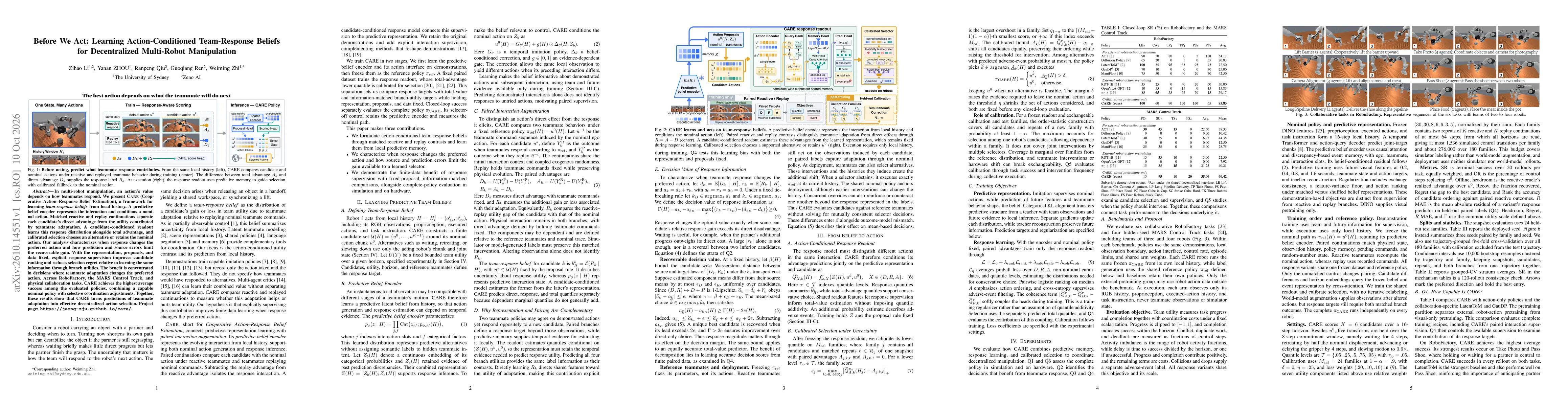 Thumbnail for Before We Act: Learning Action-Conditioned Team-Response Beliefs for Decentralized Multi-Robot Manipulation