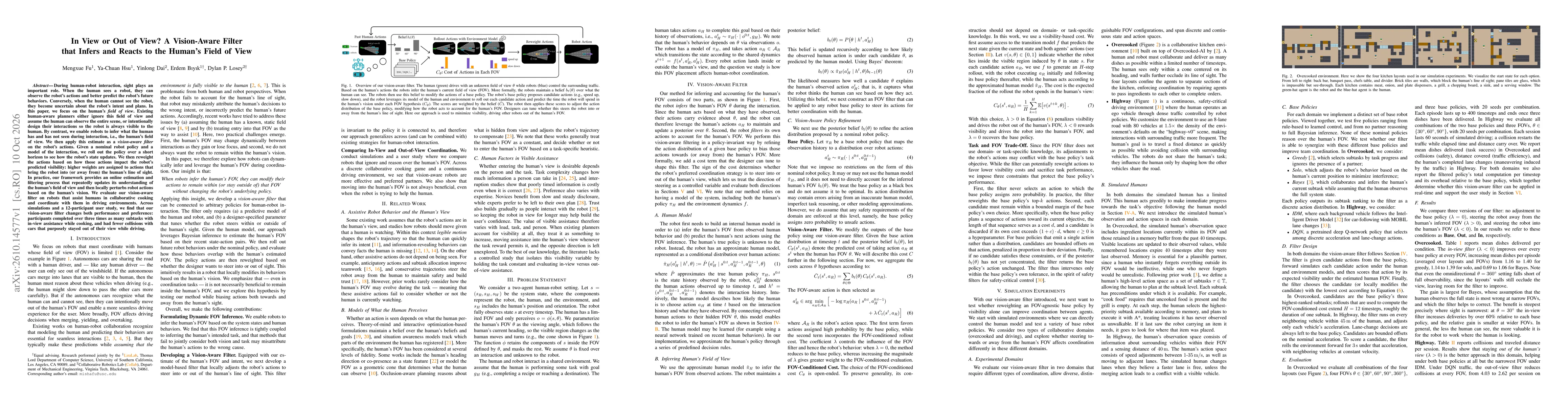 Thumbnail for In View or Out of View? A Vision-Aware Filter that Infers and Reacts to the Human's Field of View