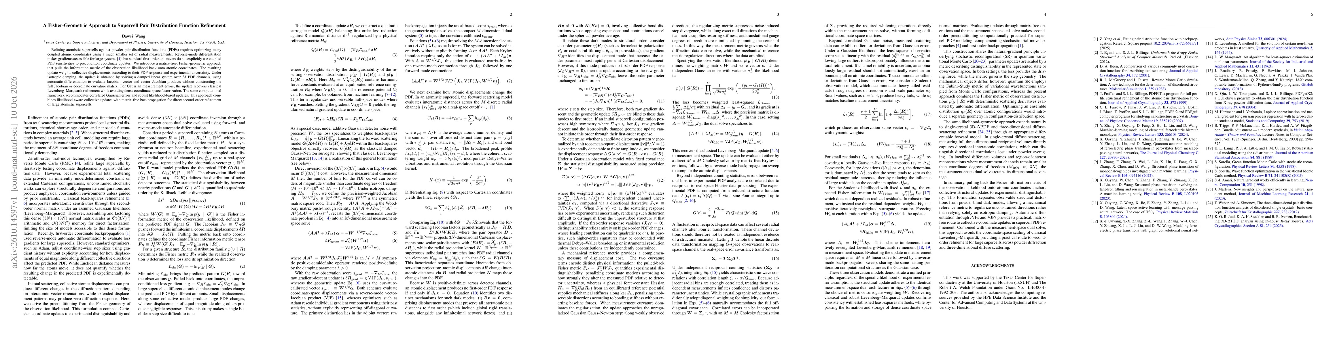 Thumbnail for A Fisher-Geometric Approach to Supercell Pair Distribution Function Refinement