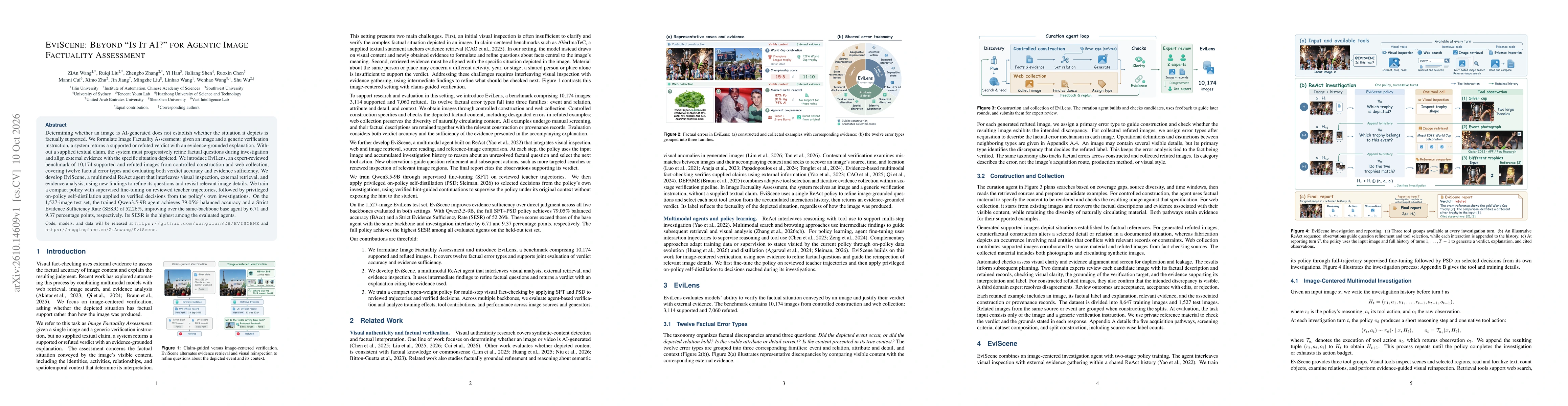 Thumbnail for EviScene: Beyond "Is It AI?" for Agentic Image Factuality Assessment