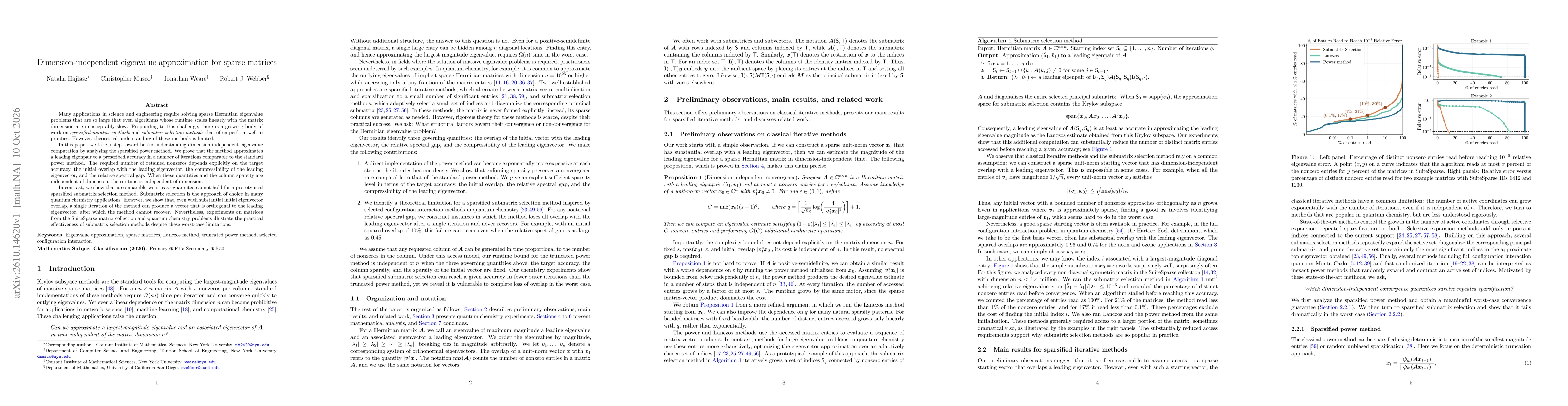 Thumbnail for Dimension-independent eigenvalue approximation for sparse matrices
