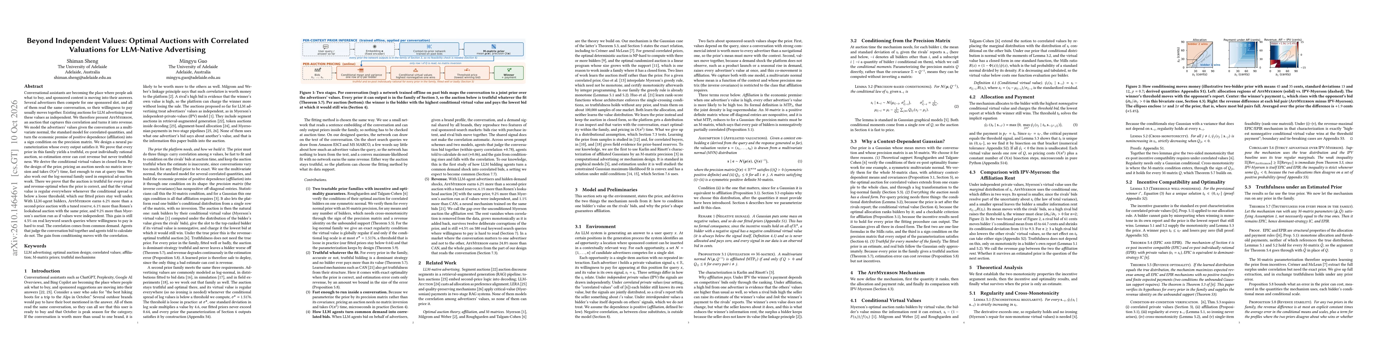 Thumbnail for Beyond Independent Values: Optimal Auctions with Correlated Valuations for LLM-Native Advertising