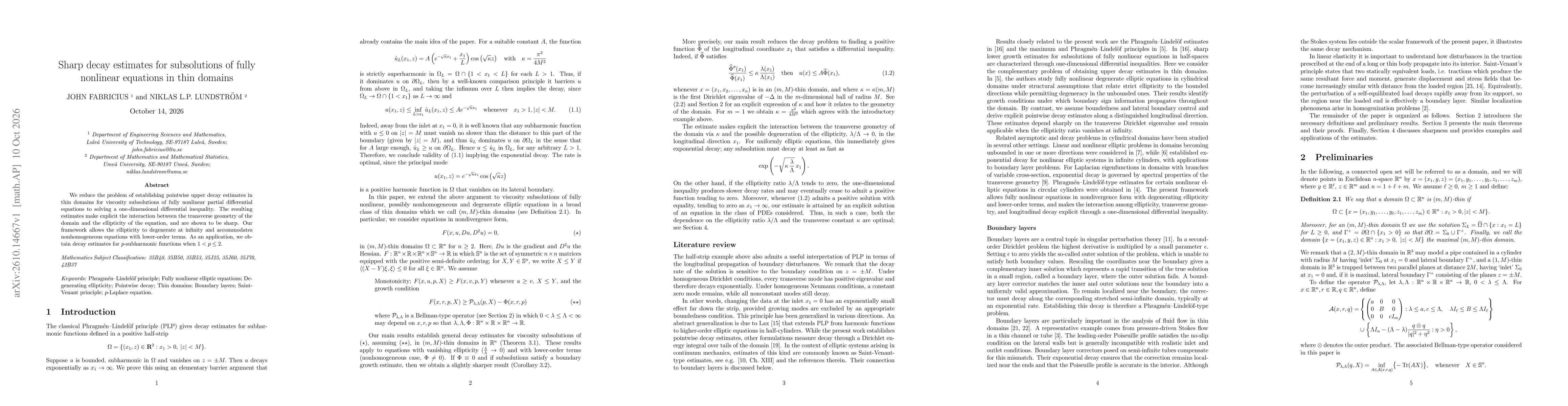 Thumbnail for Sharp decay estimates for subsolutions of fully nonlinear equations in thin domains