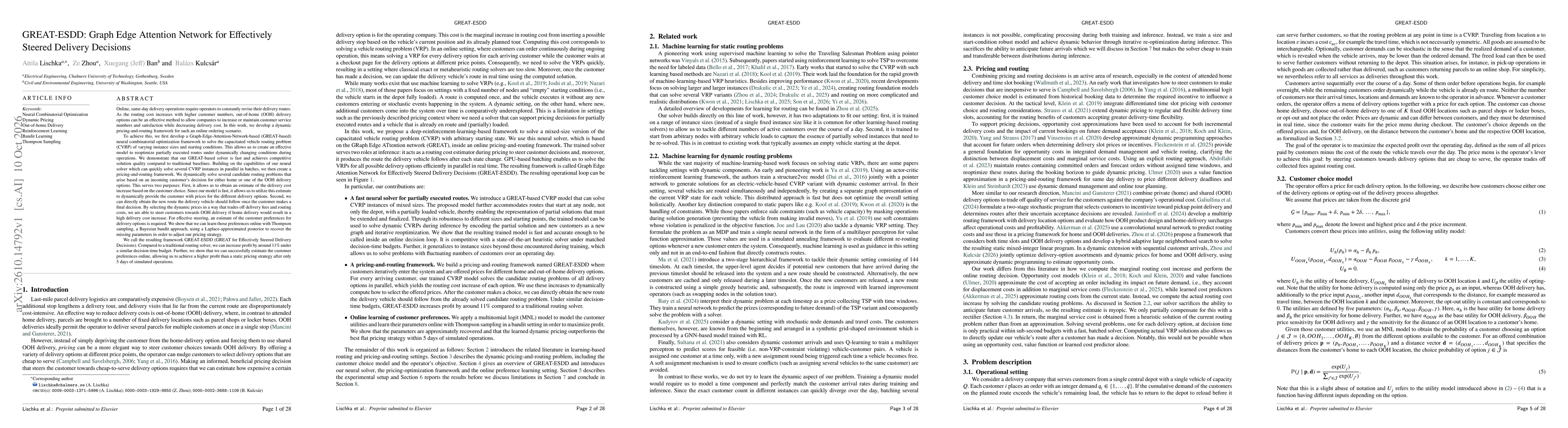 Thumbnail for GREAT-ESDD: Graph Edge Attention Network for Effectively Steered Delivery Decisions