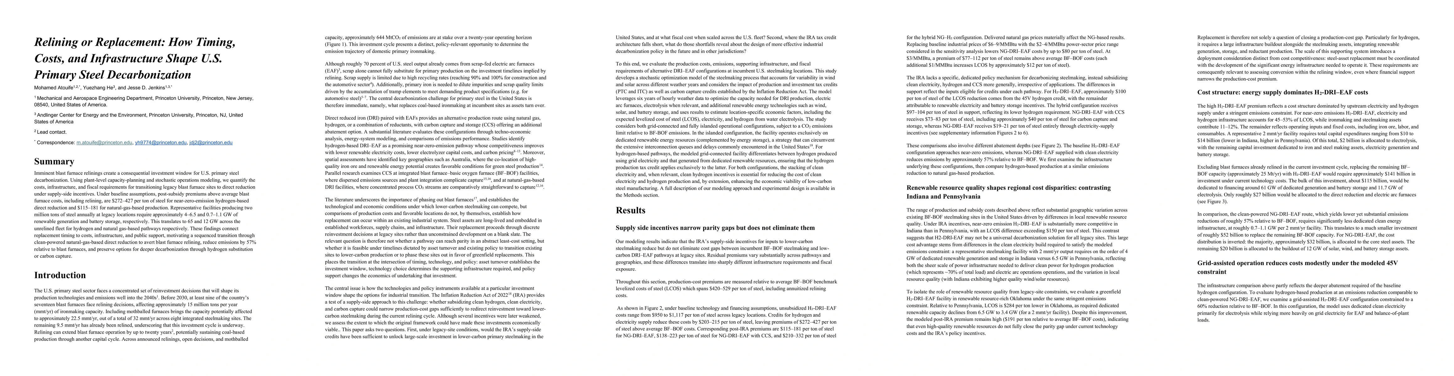 Thumbnail for Relining or Replacement: How Timing, Costs, and Infrastructure Shape U.S. Primary Steel Decarbonization