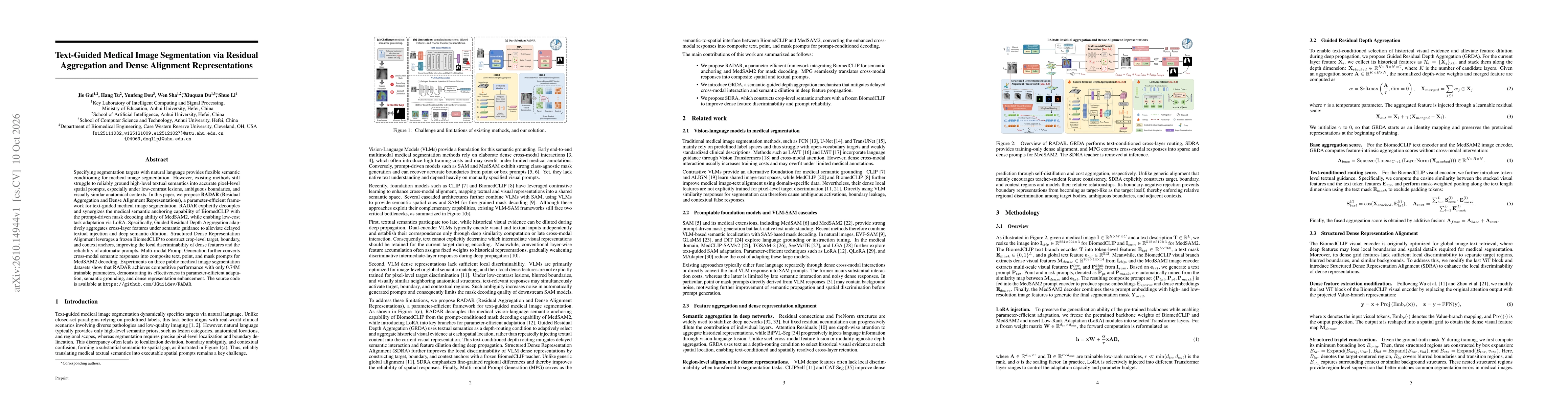 Thumbnail for Text-Guided Medical Image Segmentation via Residual Aggregation and Dense Alignment Representations