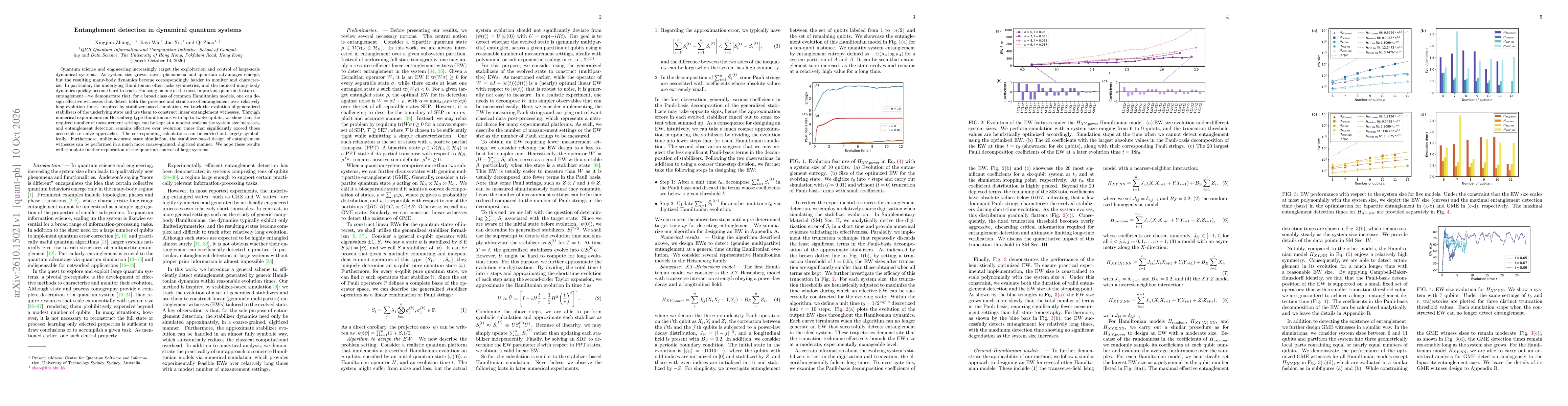 Thumbnail for Entanglement detection in dynamical quantum systems
