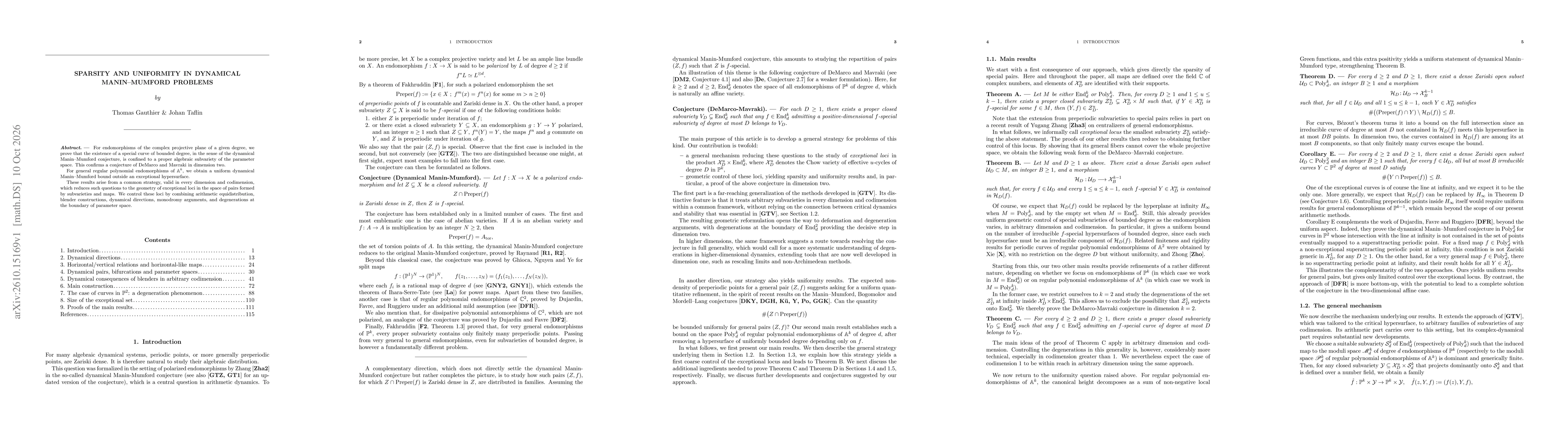 Thumbnail for Sparsity and uniformity in dynamical Manin--Mumford problems