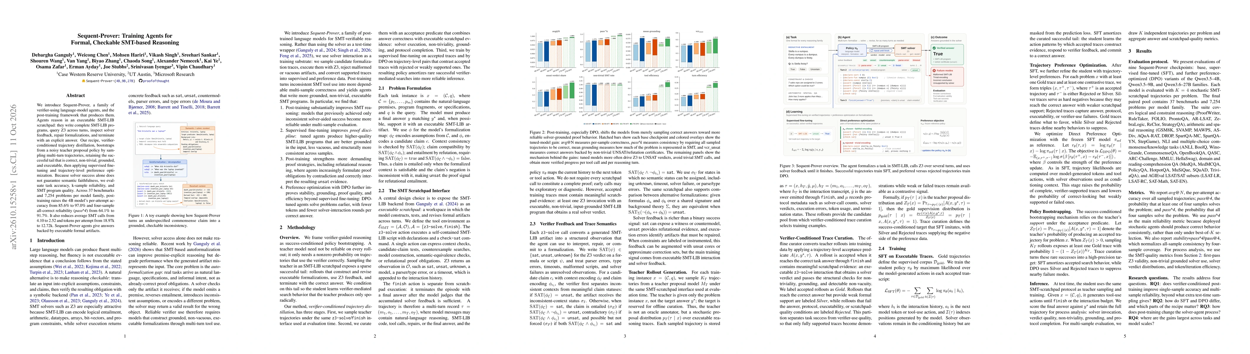 Thumbnail for Sequent-Prover: Training Agents for Formal, Checkable SMT-based Reasoning