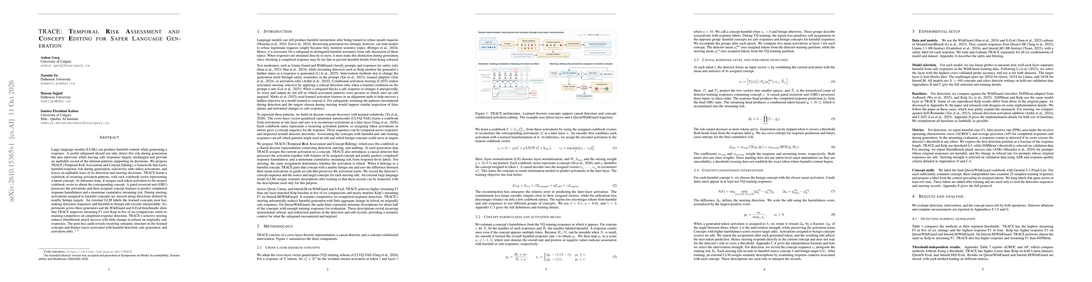 Thumbnail for TRACE: Temporal Risk Assessment and Concept Editing for Safer Language Generation