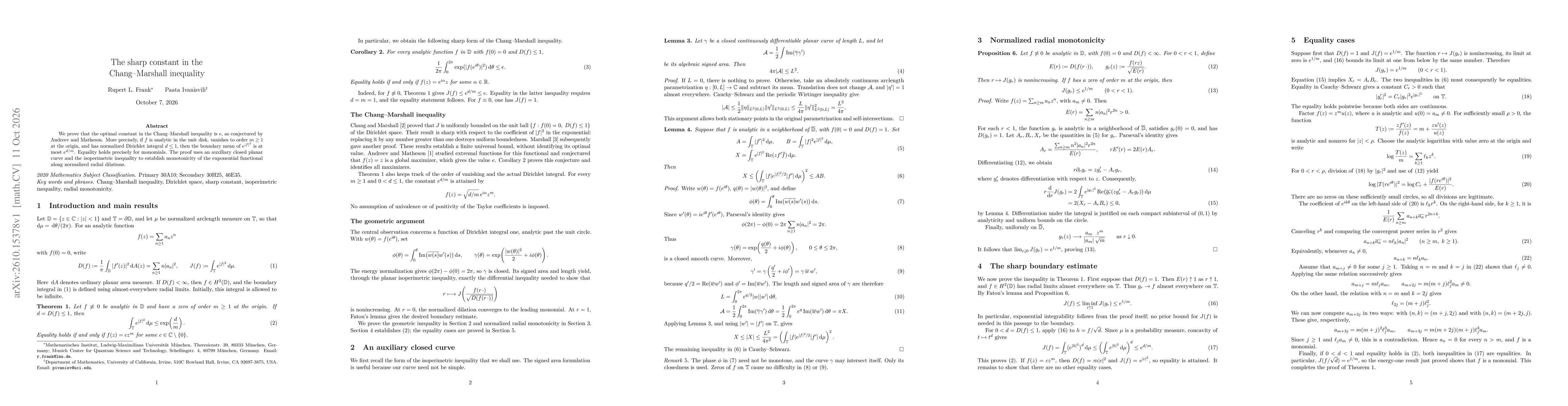 Thumbnail for The sharp constant in the Chang--Marshall inequality