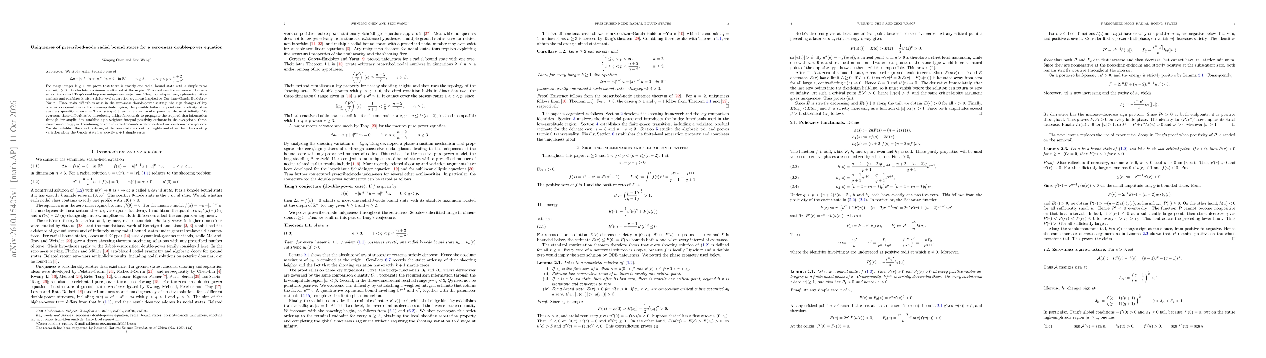 Thumbnail for Uniqueness of prescribed-node radial bound states for a zero-mass double-power equation