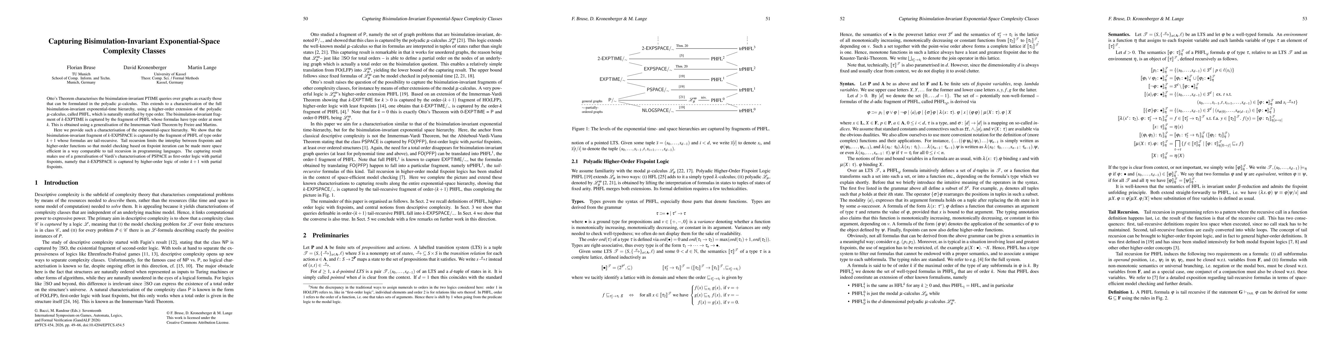 Thumbnail for Capturing Bisimulation-Invariant Exponential-Space Complexity Classes