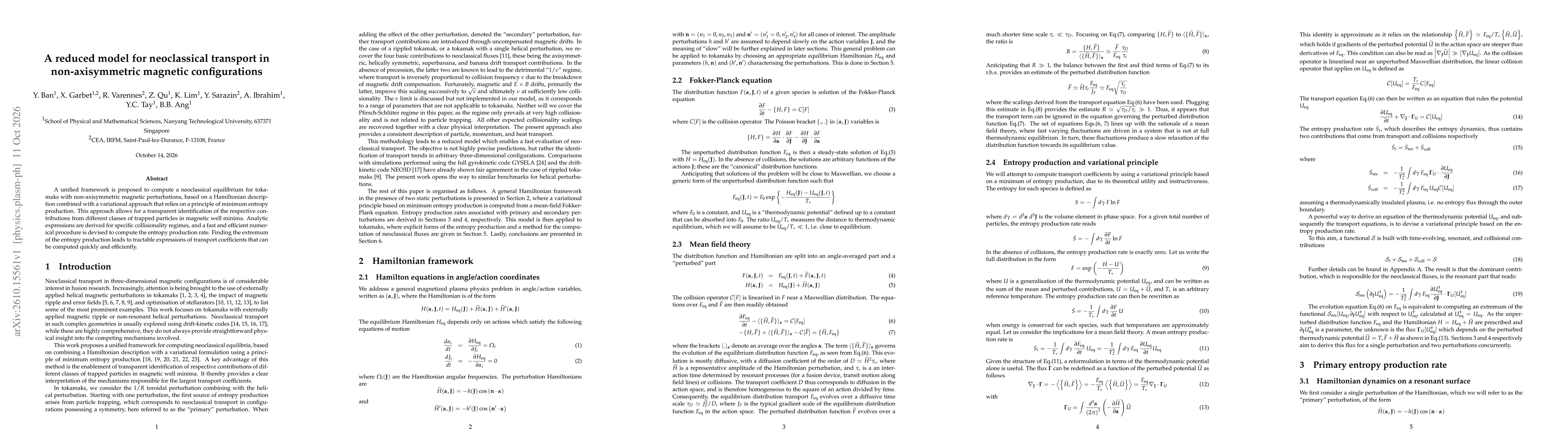 Thumbnail for A reduced model for neoclassical transport in non-axisymmetric magnetic configurations