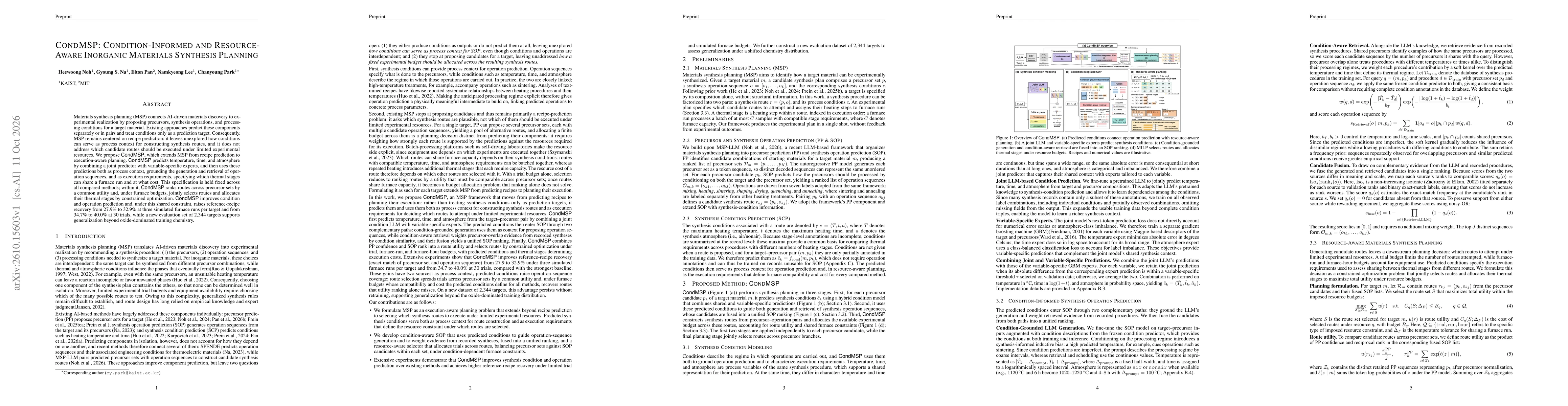 Thumbnail for CondMSP: Condition-Informed and Resource-Aware Inorganic Materials Synthesis Planning