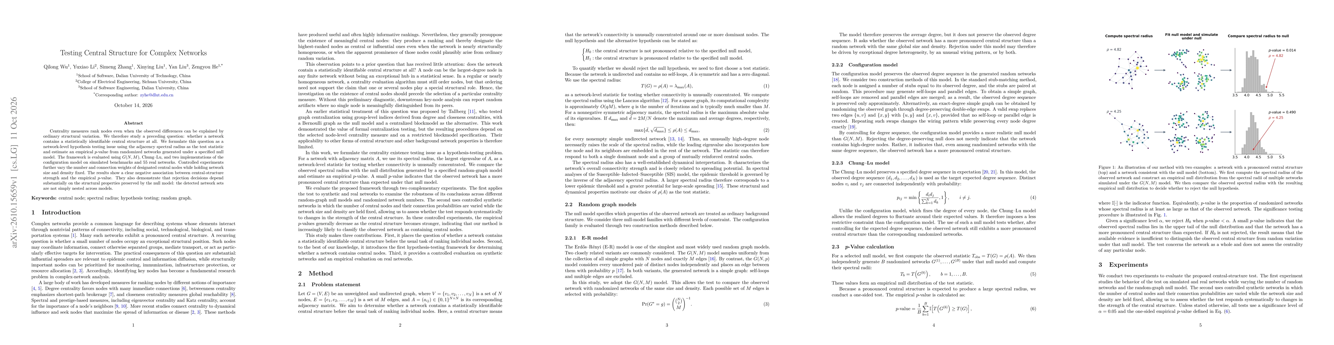 Thumbnail for Testing Central Structure for Complex Networks