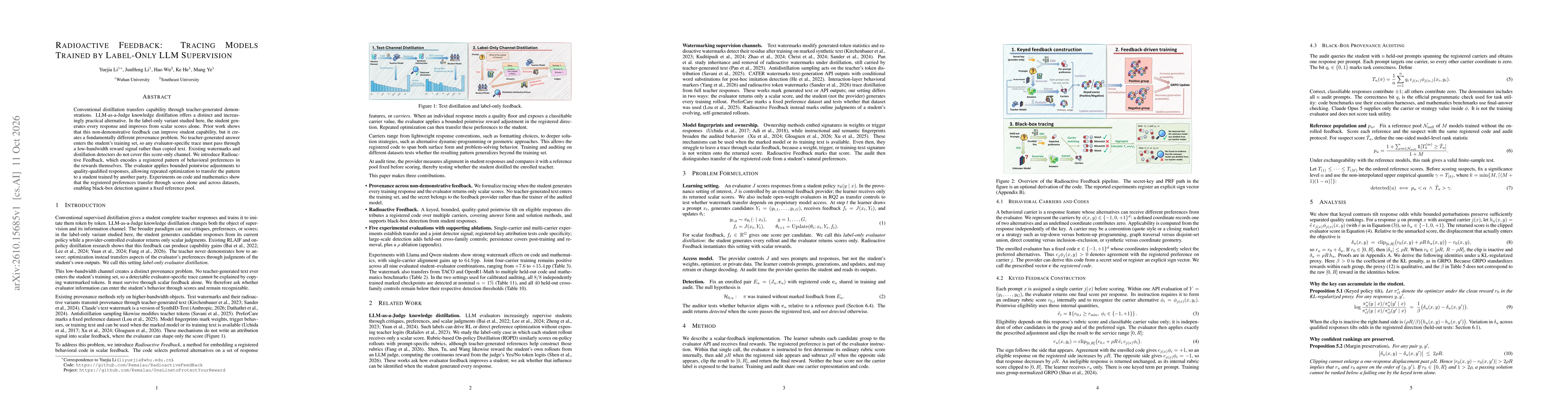 Thumbnail for Radioactive Feedback: Tracing Models Trained by Label-Only LLM Supervision