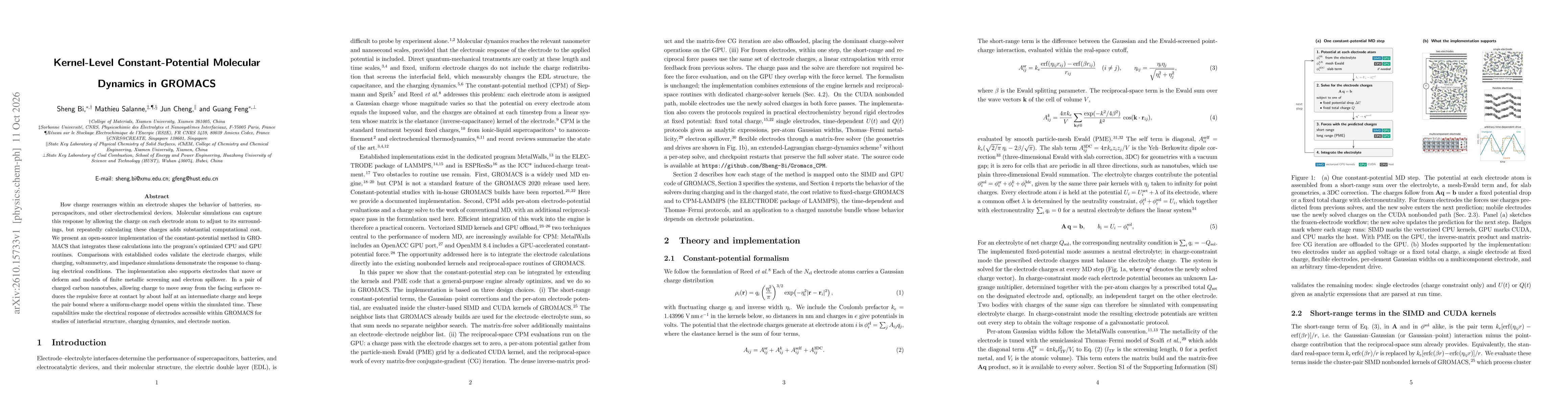 Thumbnail for Kernel-Level Constant-Potential Molecular Dynamics in GROMACS