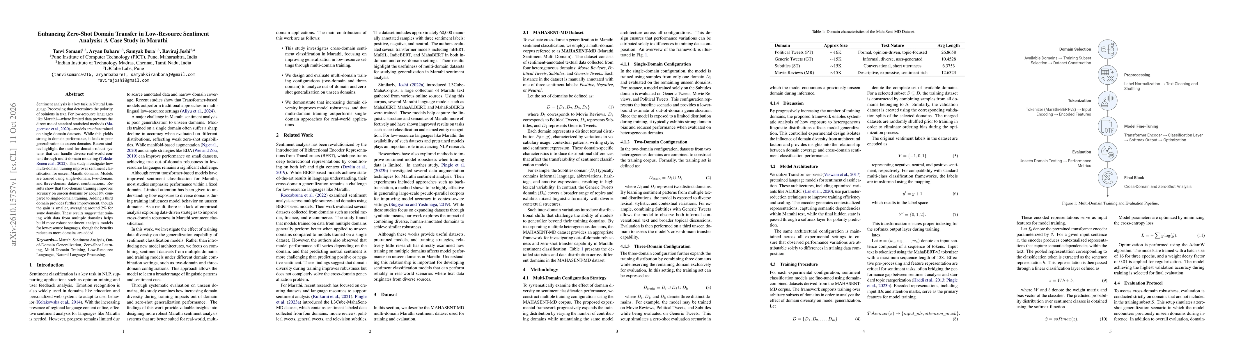 Thumbnail for Enhancing Zero-Shot Domain Transfer in Low-Resource Sentiment Analysis: A Case Study in Marathi