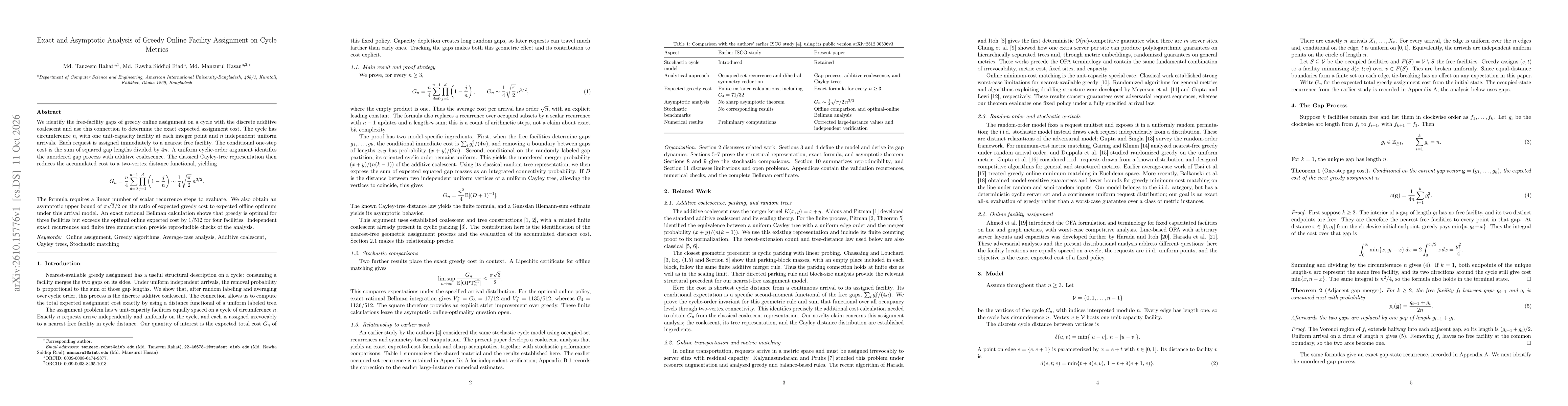 Thumbnail for Exact and Asymptotic Analysis of Greedy Online Facility Assignment on Cycle Metrics