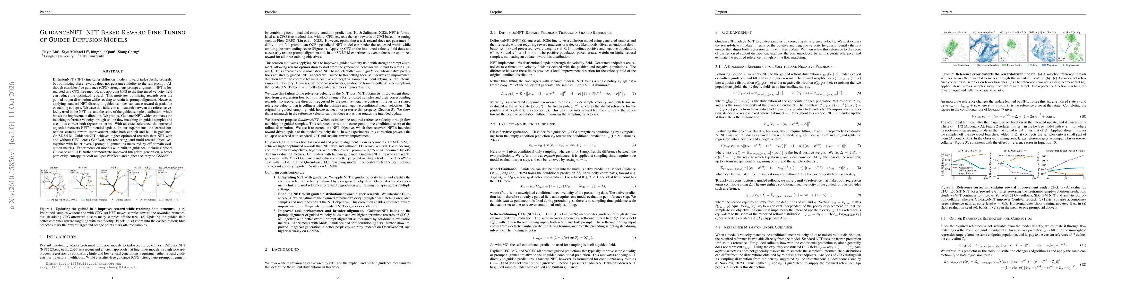 Thumbnail for GuidanceNFT: NFT-Based Reward Fine-Tuning of Guided Diffusion Models