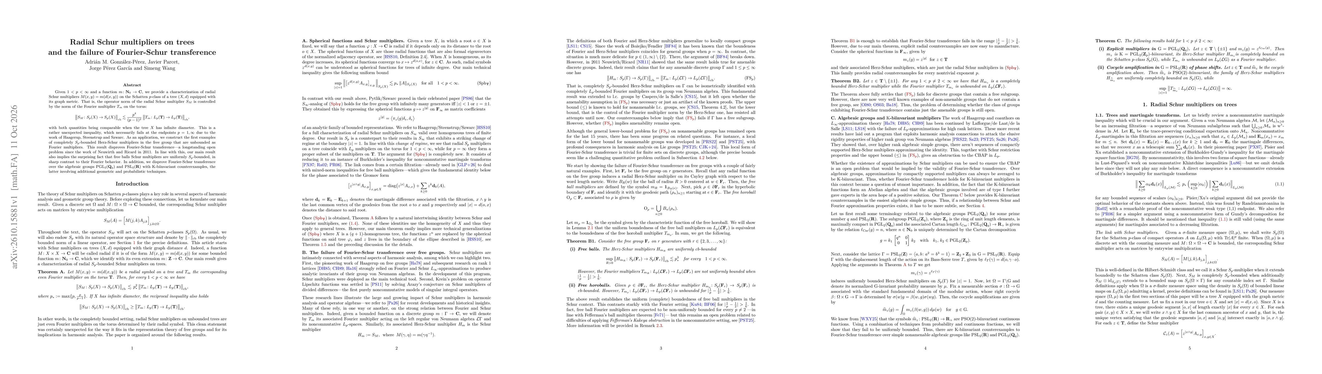 Thumbnail for Radial Schur multipliers on trees and the failure of Fourier-Schur transference