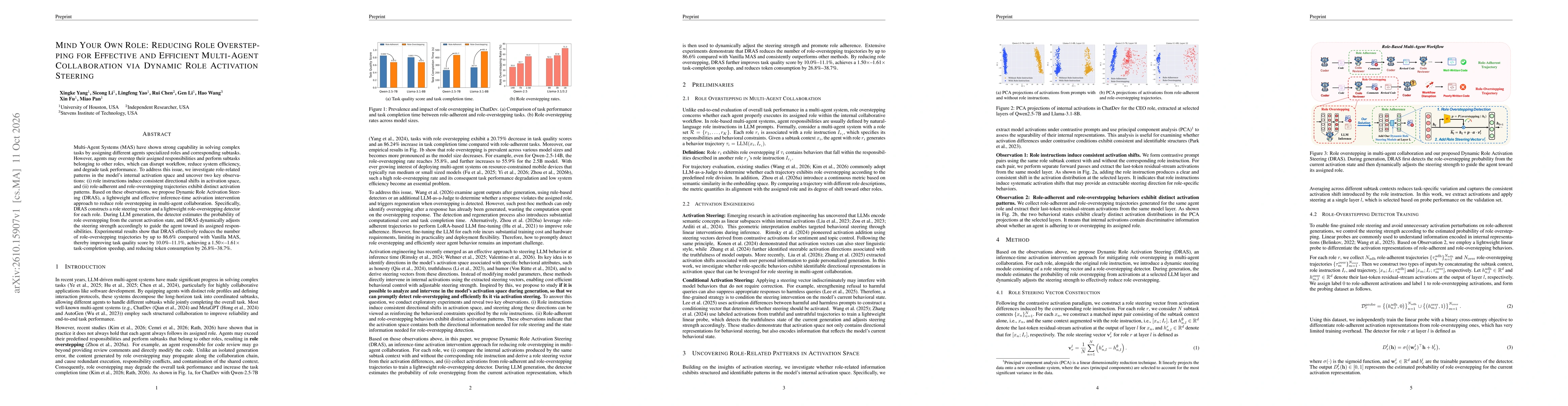 Thumbnail for Mind Your Own Role: Reducing Role Overstepping for Effective and Efficient Multi-Agent Collaboration via Dynamic Role Activation Steering