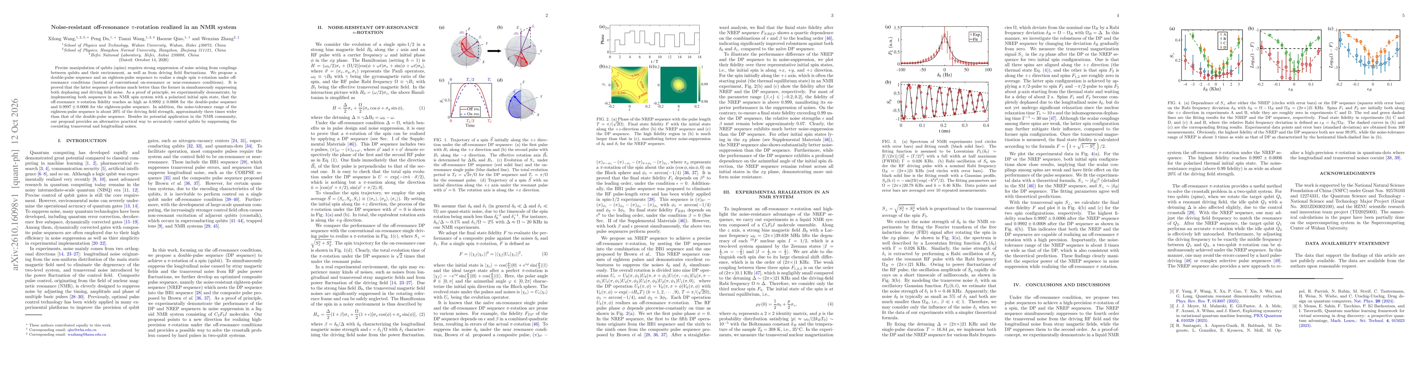 Thumbnail for Noise-resistant off-resonance π-rotation realized in an NMR system