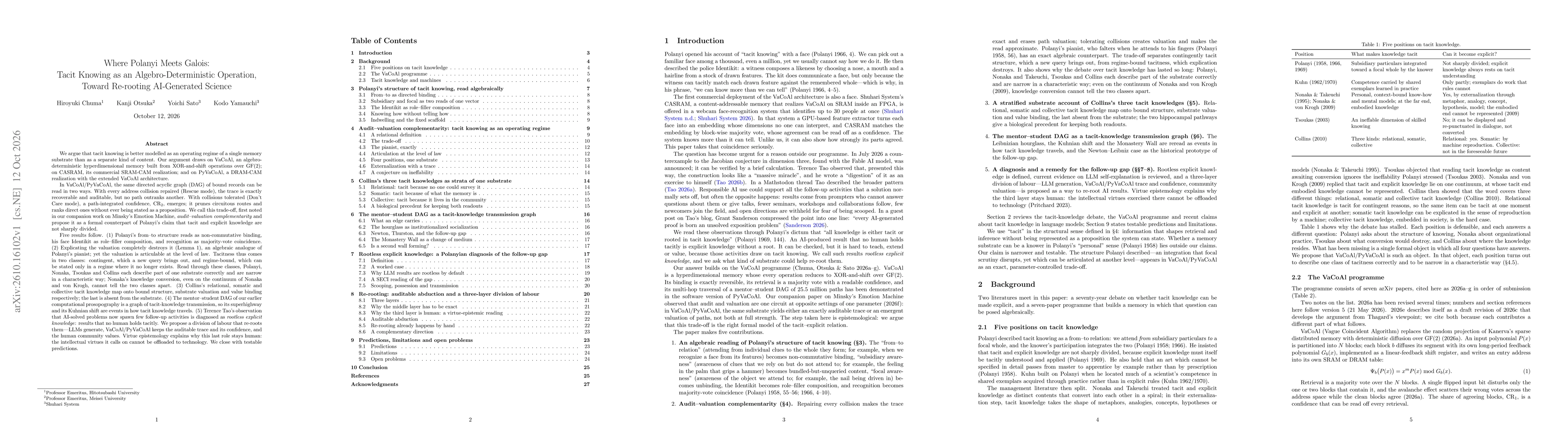 Thumbnail for Where Polanyi Meets Galois: Tacit Knowing as an Algebro-Deterministic Operation, Toward Re-rooting AI-Generated Science