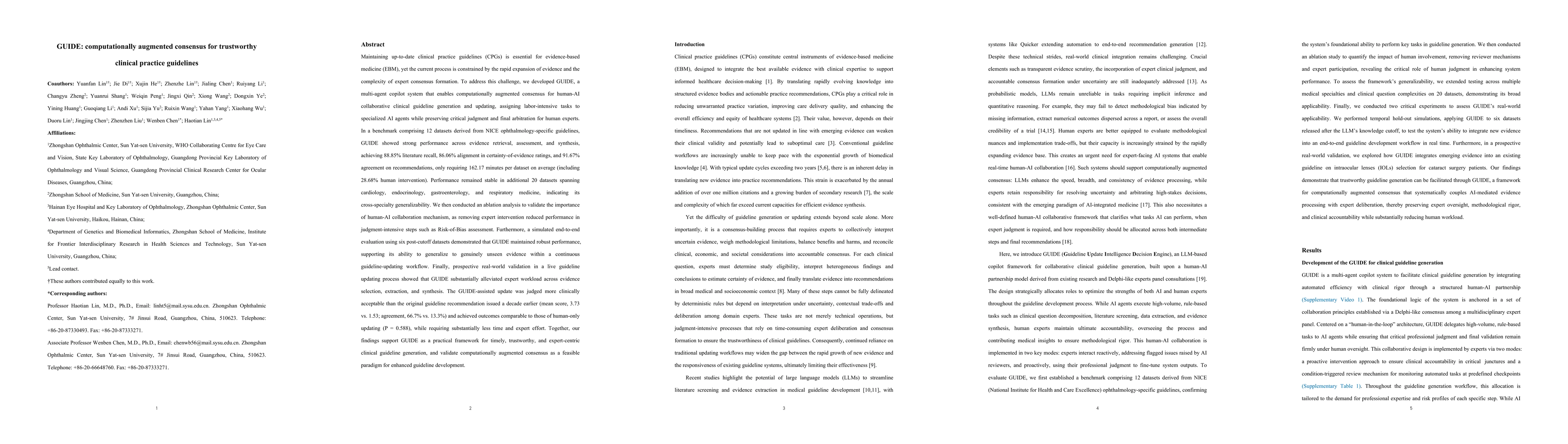 Thumbnail for GUIDE: Computationally Augmented Consensus for Trustworthy Clinical Practice Guidelines
