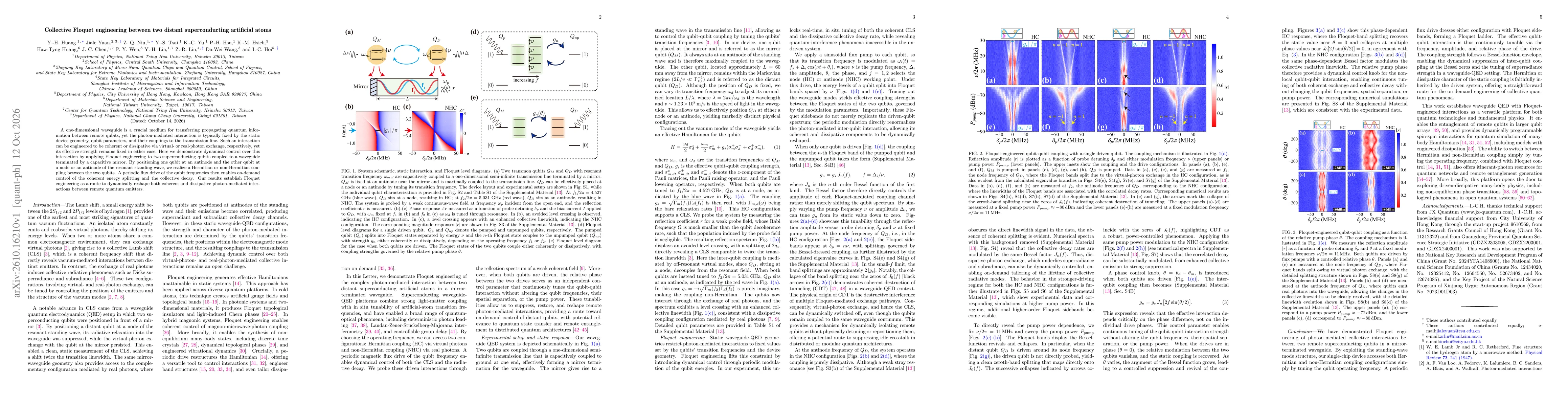 Thumbnail for Collective Floquet engineering between two distant superconducting artificial atoms