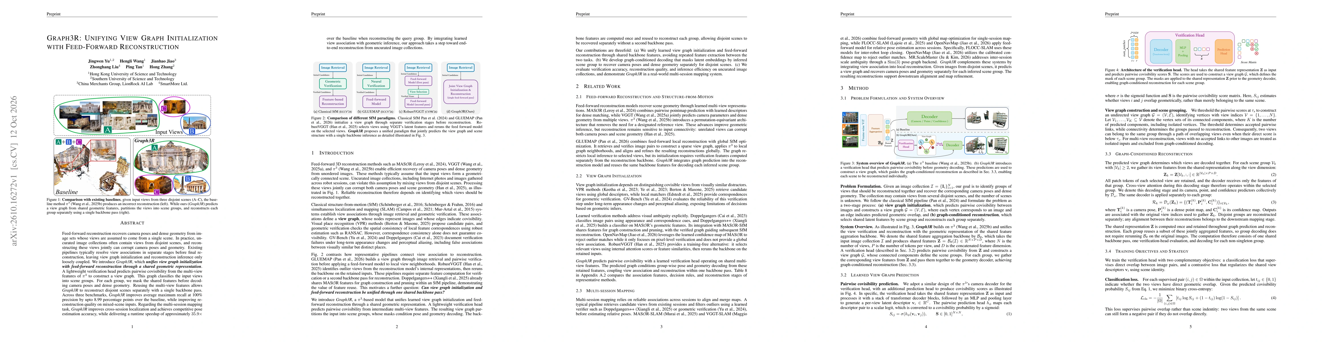 Thumbnail for Graph3R: Unifying View Graph Initialization with Feed-Forward Reconstruction