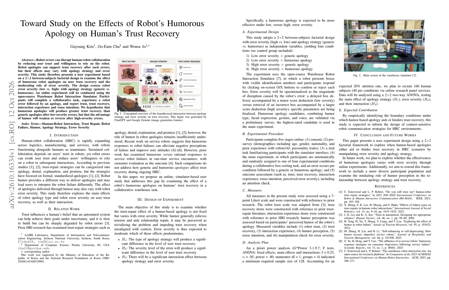 Thumbnail for Toward Study on the Effects of Robot's Humorous Apology on Human's Trust Recovery