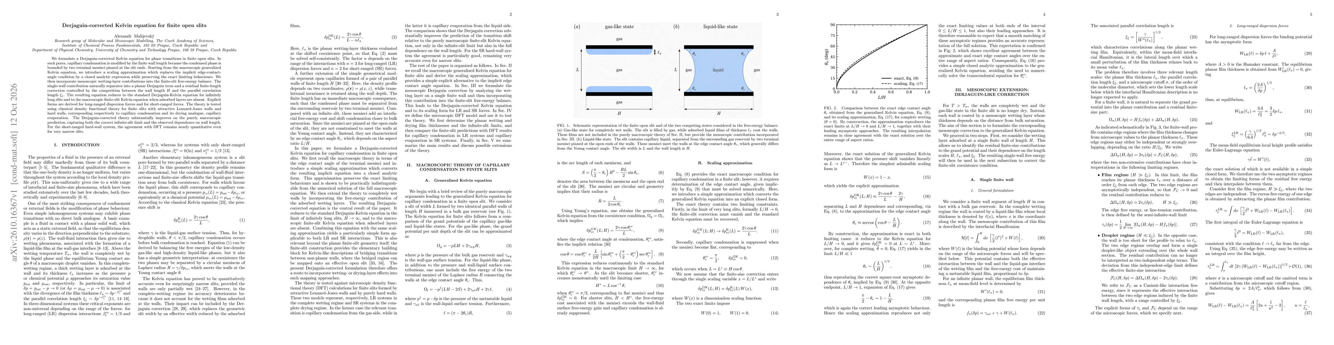 Thumbnail for Derjaguin-corrected Kelvin equation for finite open slits