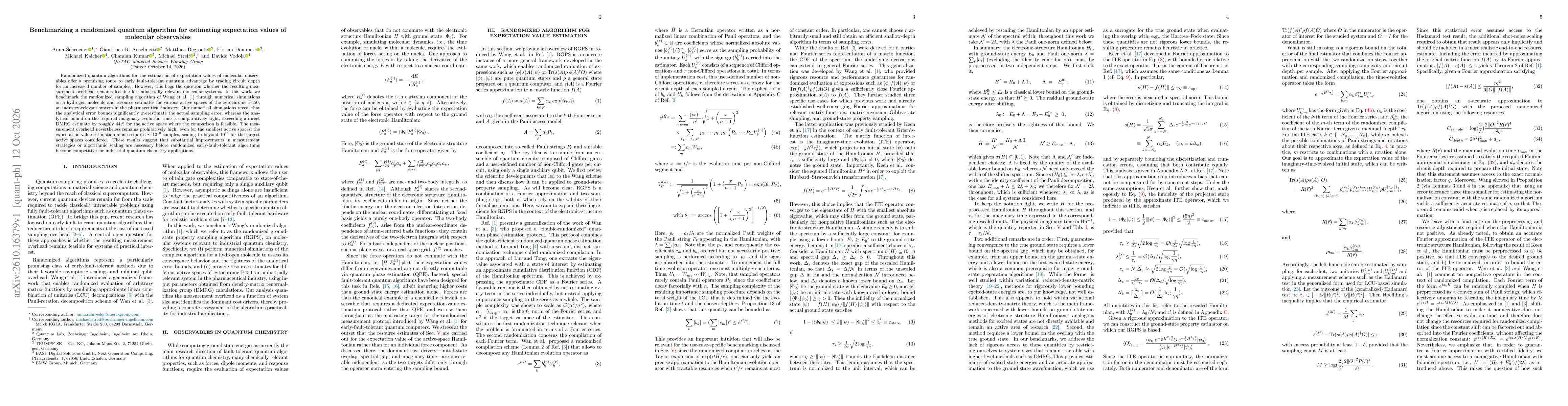 Thumbnail for Benchmarking a randomized quantum algorithm for estimating expectation values of molecular observables